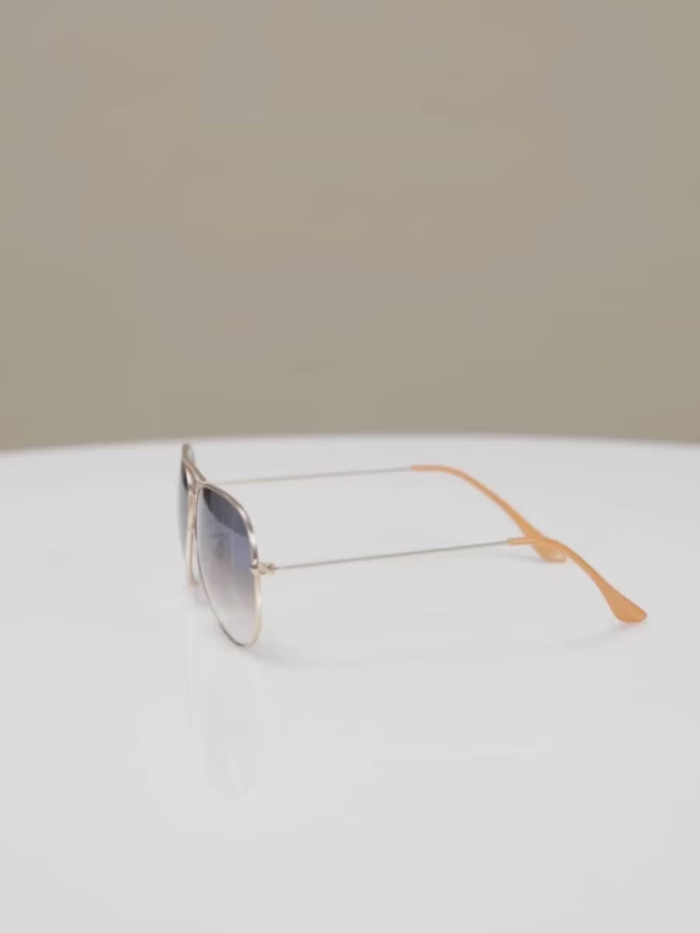 UV-Protected Gold Blue Gradient Aviator Sunglasses for Men & Women- FunkyTradition