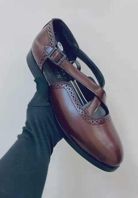 Criss Cross Peshawari Sandal for Men - High-Quality Leather with Durable Sole by FunkyTradition