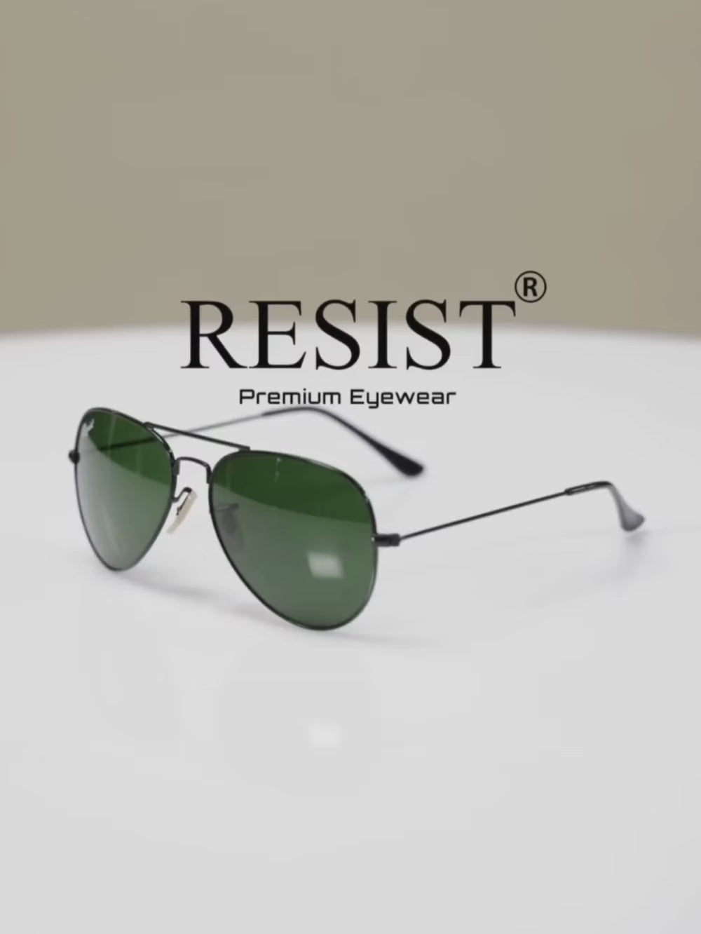 UV Protected Black Green Aviator Sunglasses For Men & Women- FunkyTradition