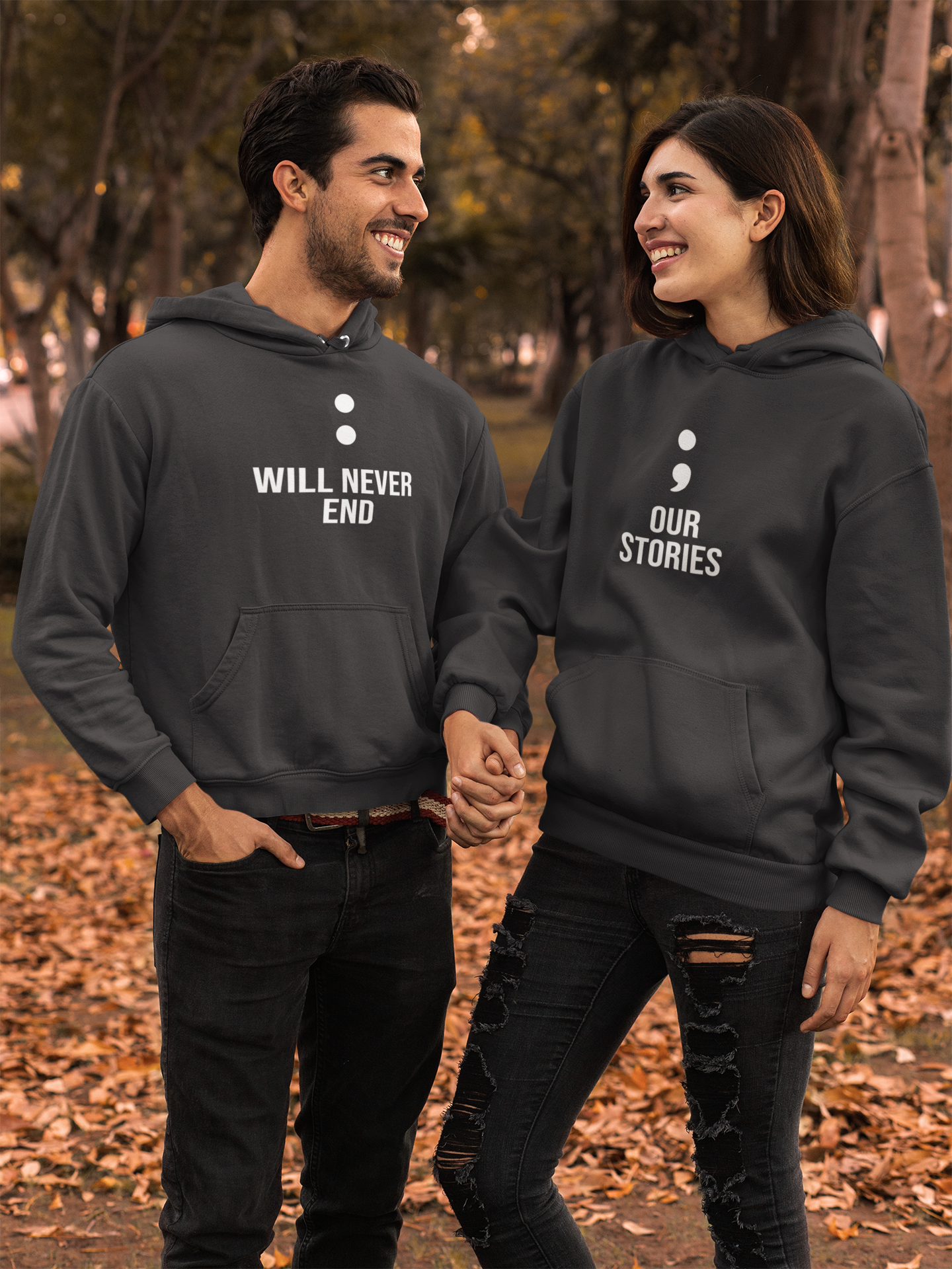 Our Stories Couple Hoodie-FunkyTradition