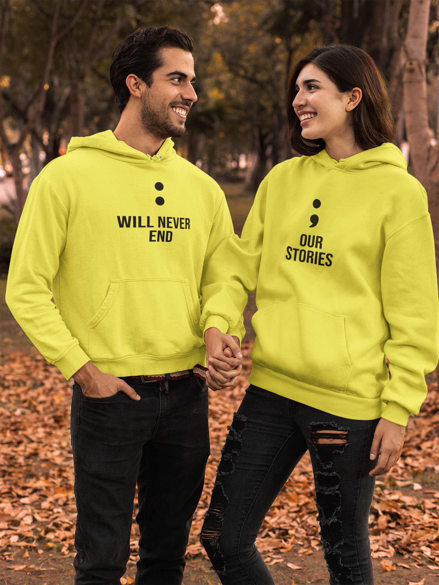 Our Stories Couple Hoodie-FunkyTradition