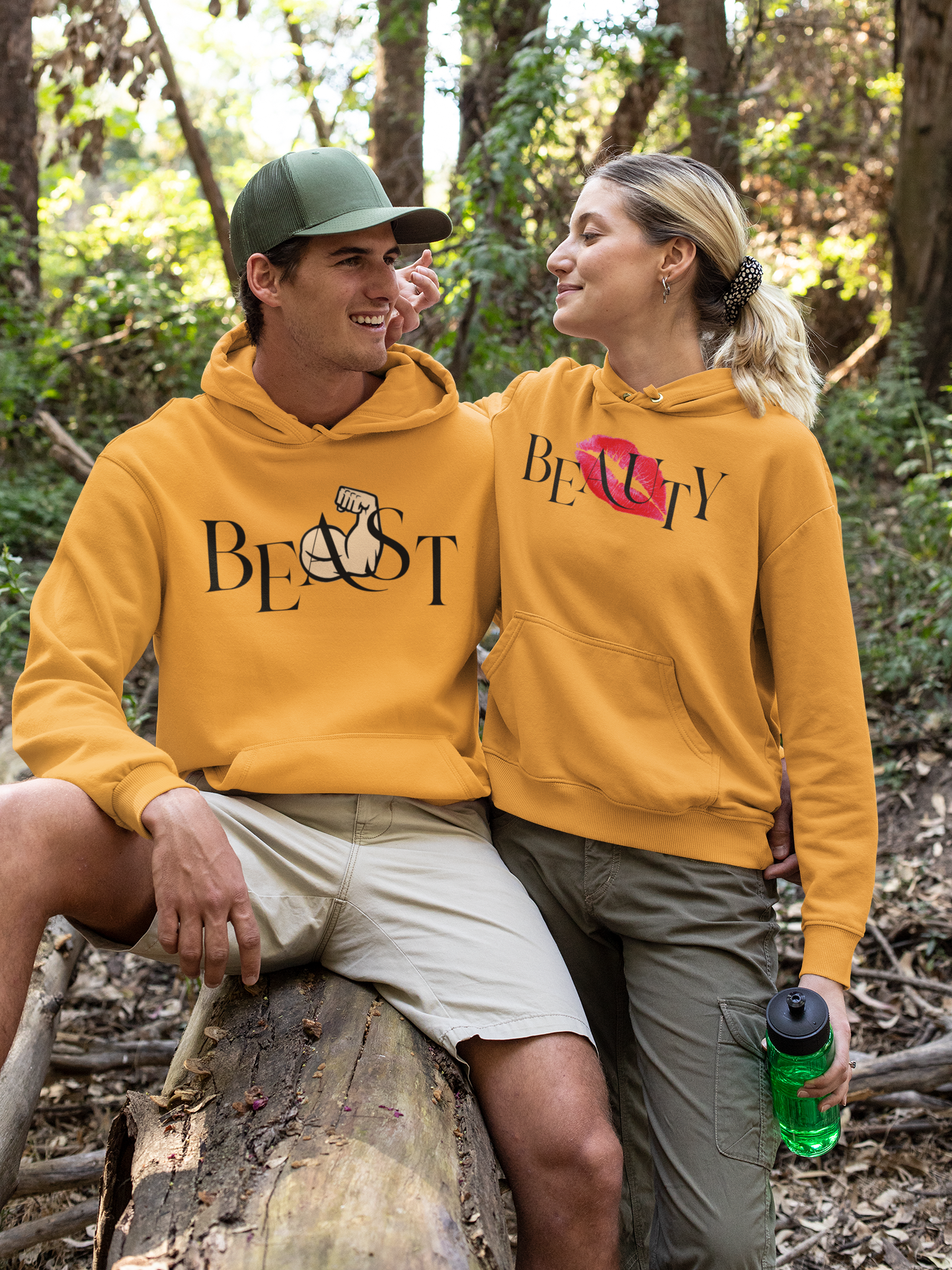 Beauty Beast Couple Hoodie-FunkyTradition