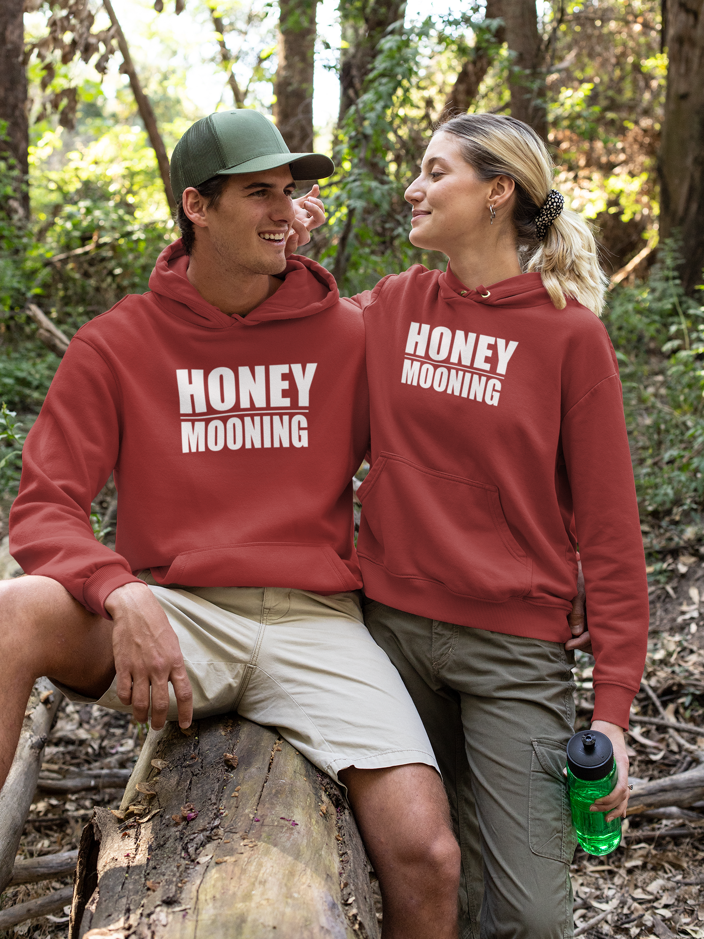 Honey Mooning Couple Hoodie-FunkyTradition