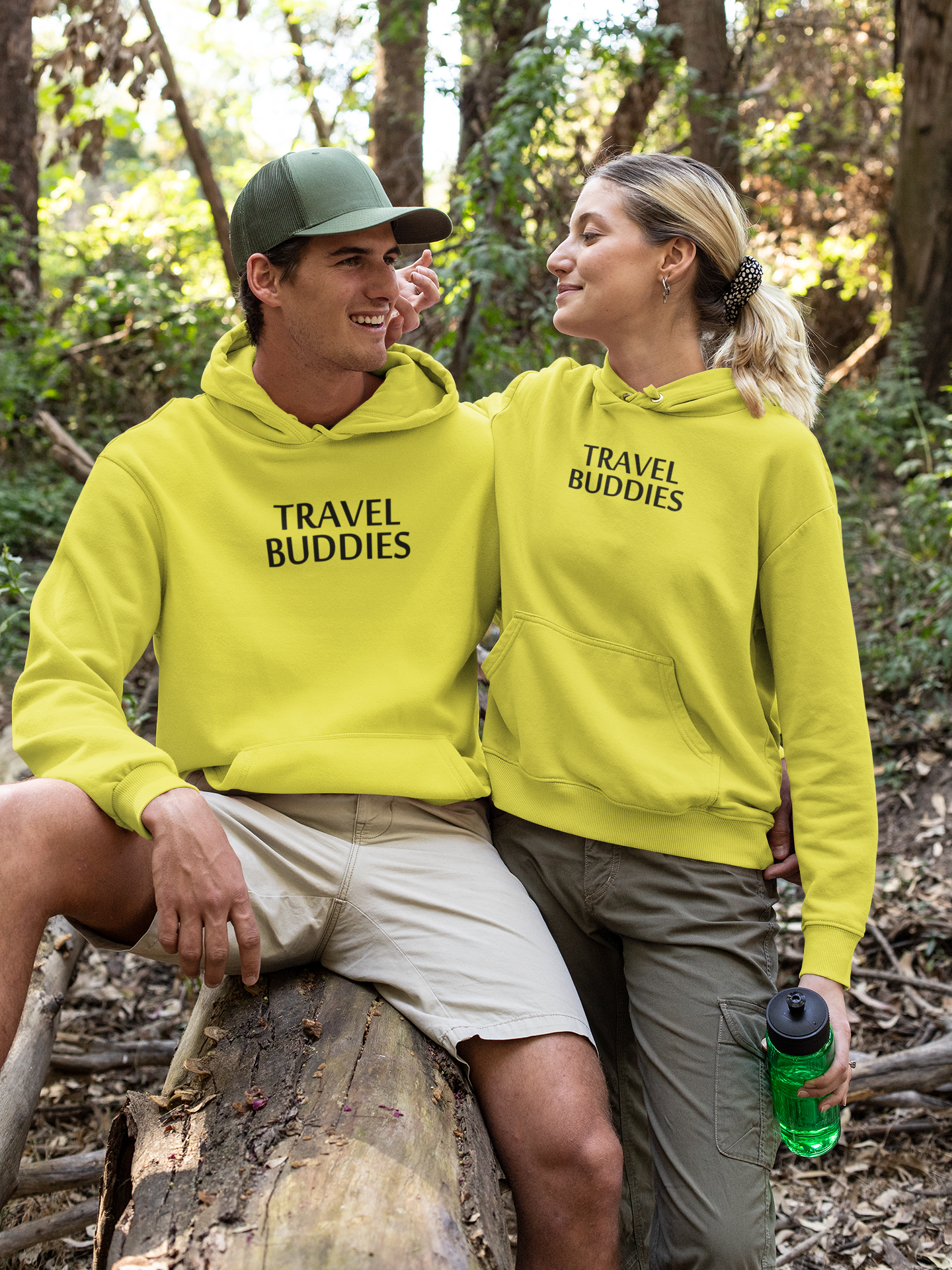 Travel Buddies Couple Hoodie-FunkyTradition