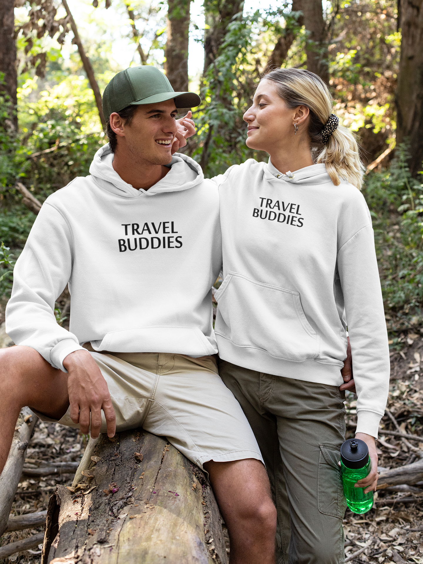 Travel Buddies Couple Hoodie-FunkyTradition