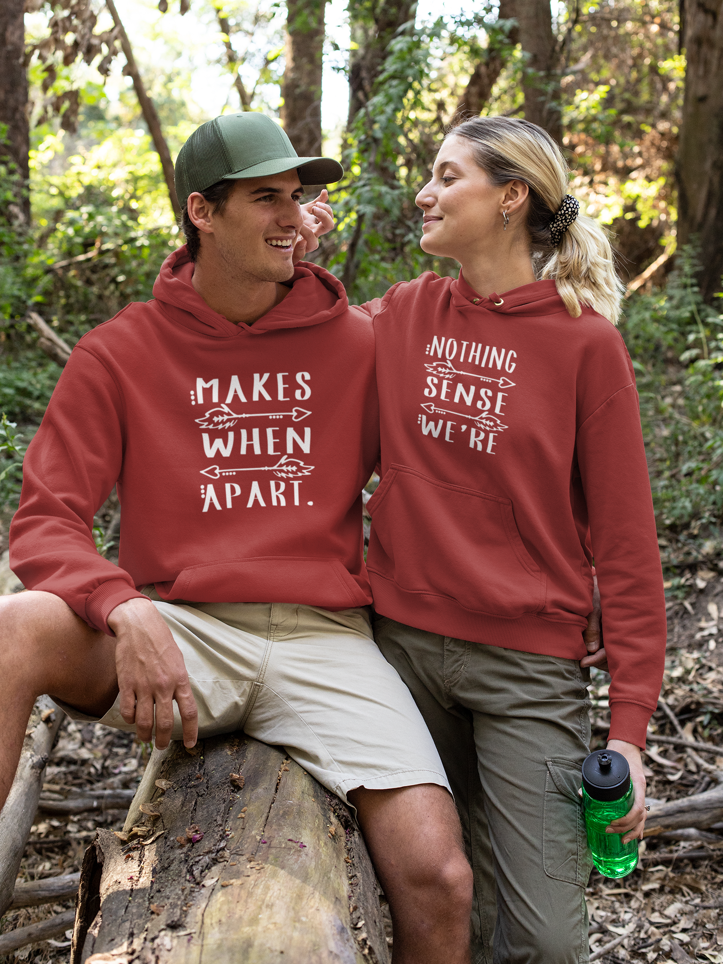 Nothing Makes Sense Couple Hoodie-FunkyTradition