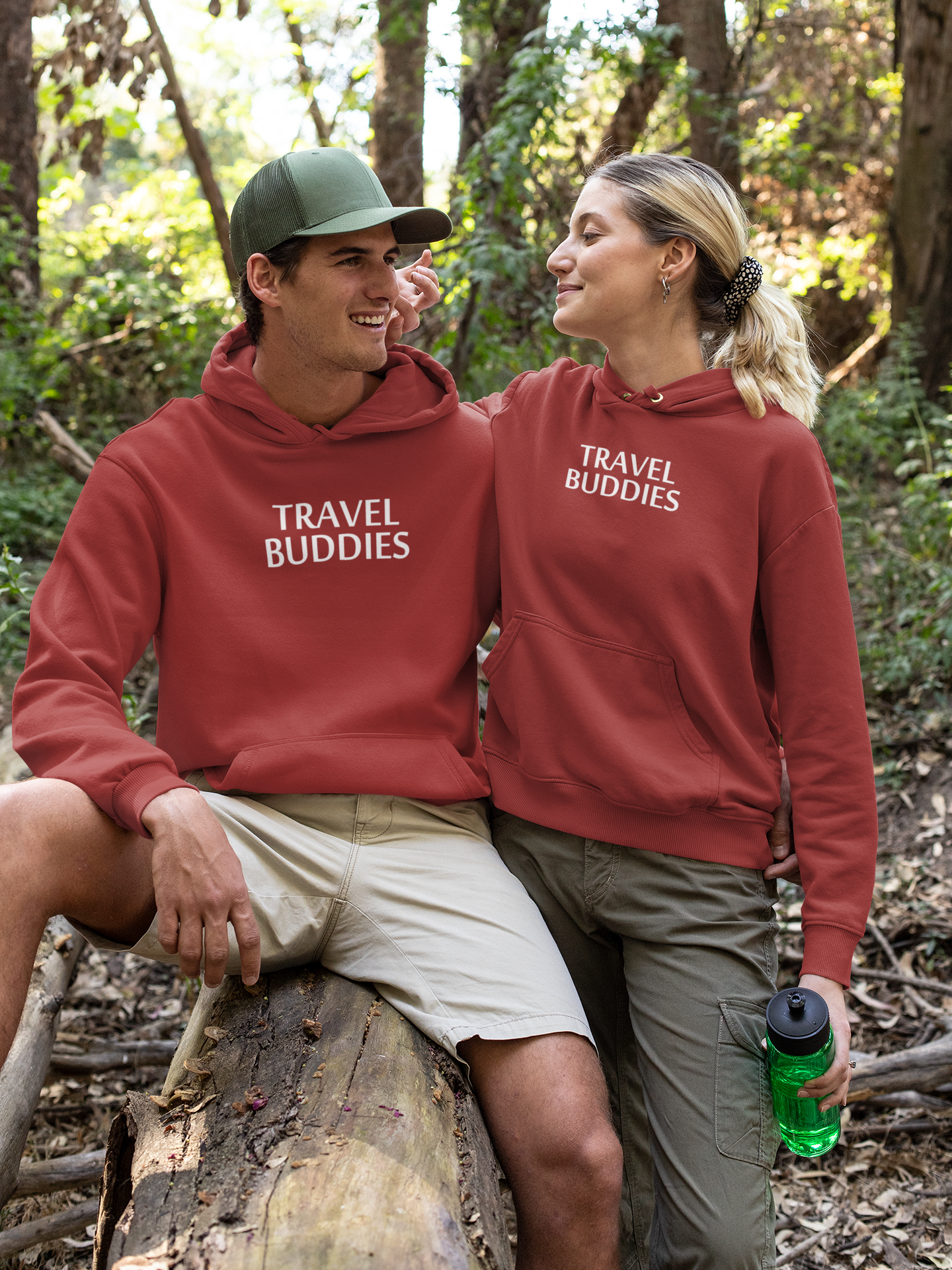 Travel Buddies Couple Hoodie-FunkyTradition