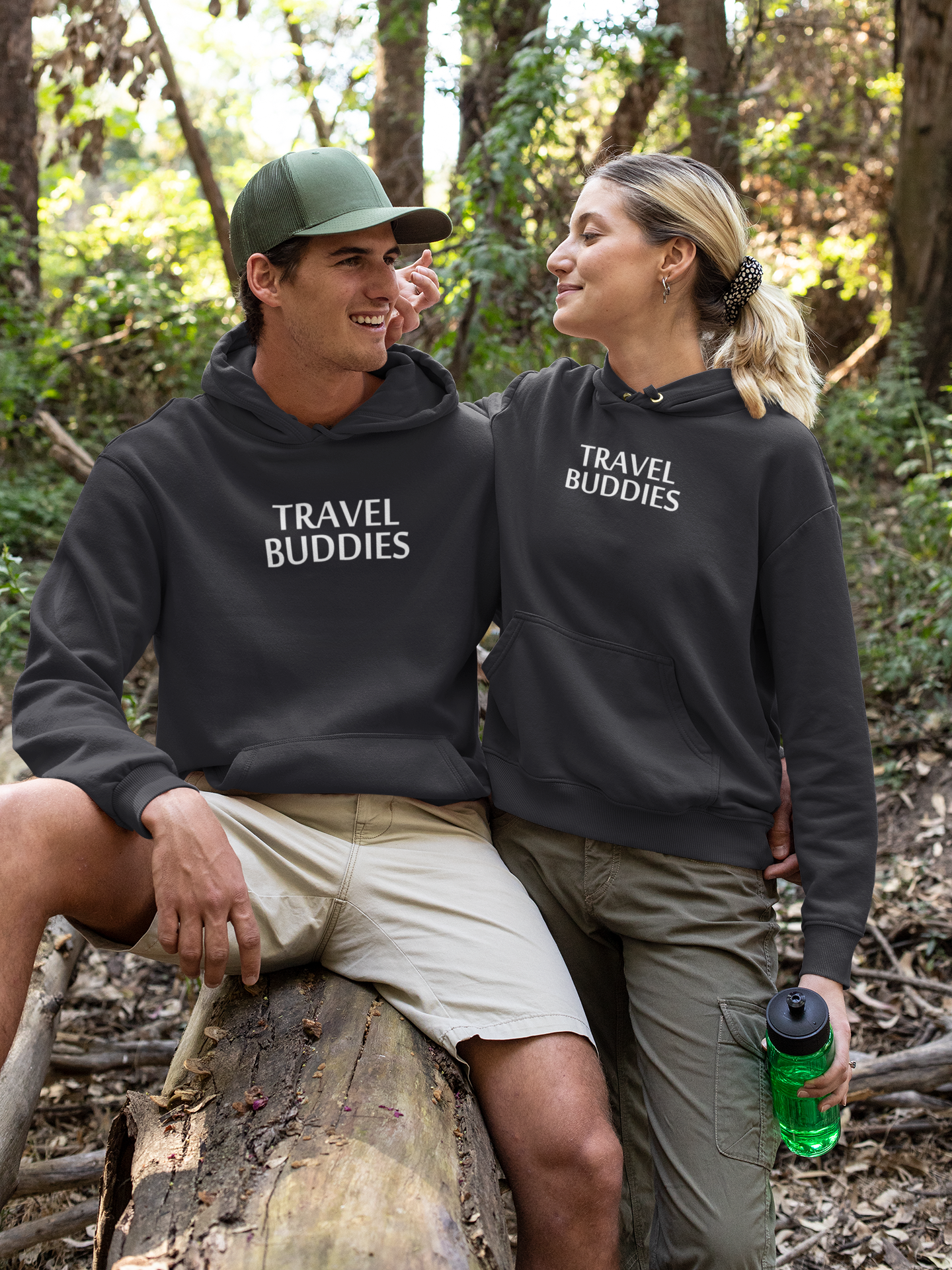 Travel Buddies Couple Hoodie-FunkyTradition