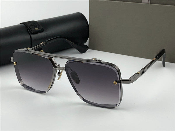New Metal Vintage Fashion Style Square Frameless Sunglasses-FunkyTradition