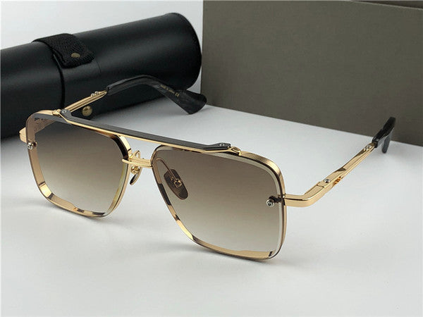 New Metal Vintage Fashion Style Square Frameless Sunglasses-FunkyTradition