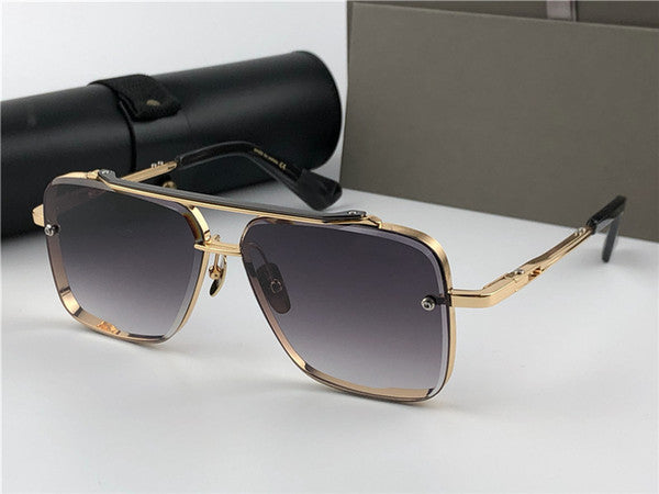 New Metal Vintage Fashion Style Square Frameless Sunglasses-FunkyTradition