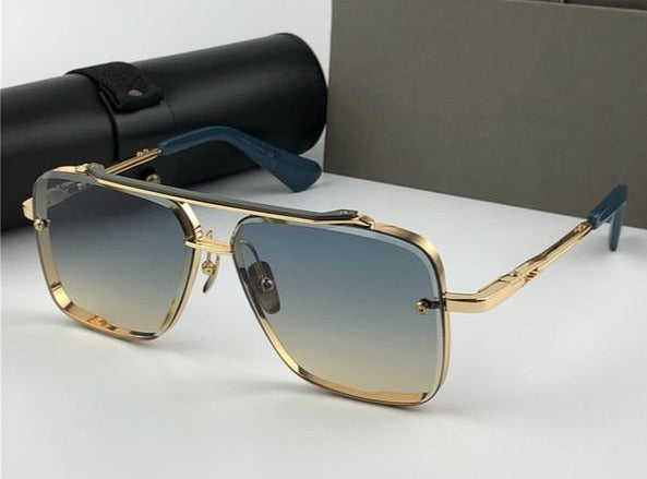 New Metal Vintage Fashion Style Square Frameless Sunglasses-FunkyTradition