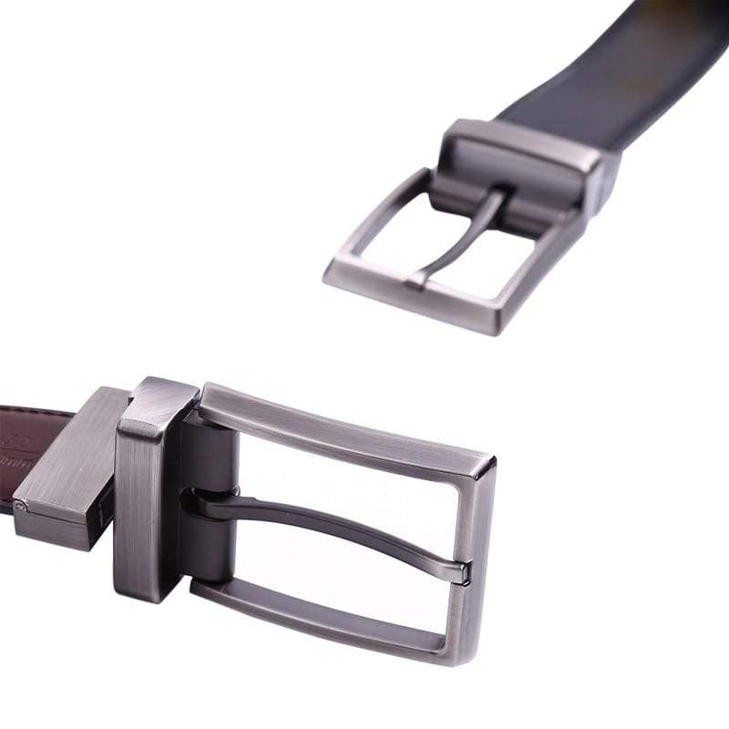 Silver Pin Buckle Genuine Leather belts for men - FunkyTradition Belts FunkyTradition