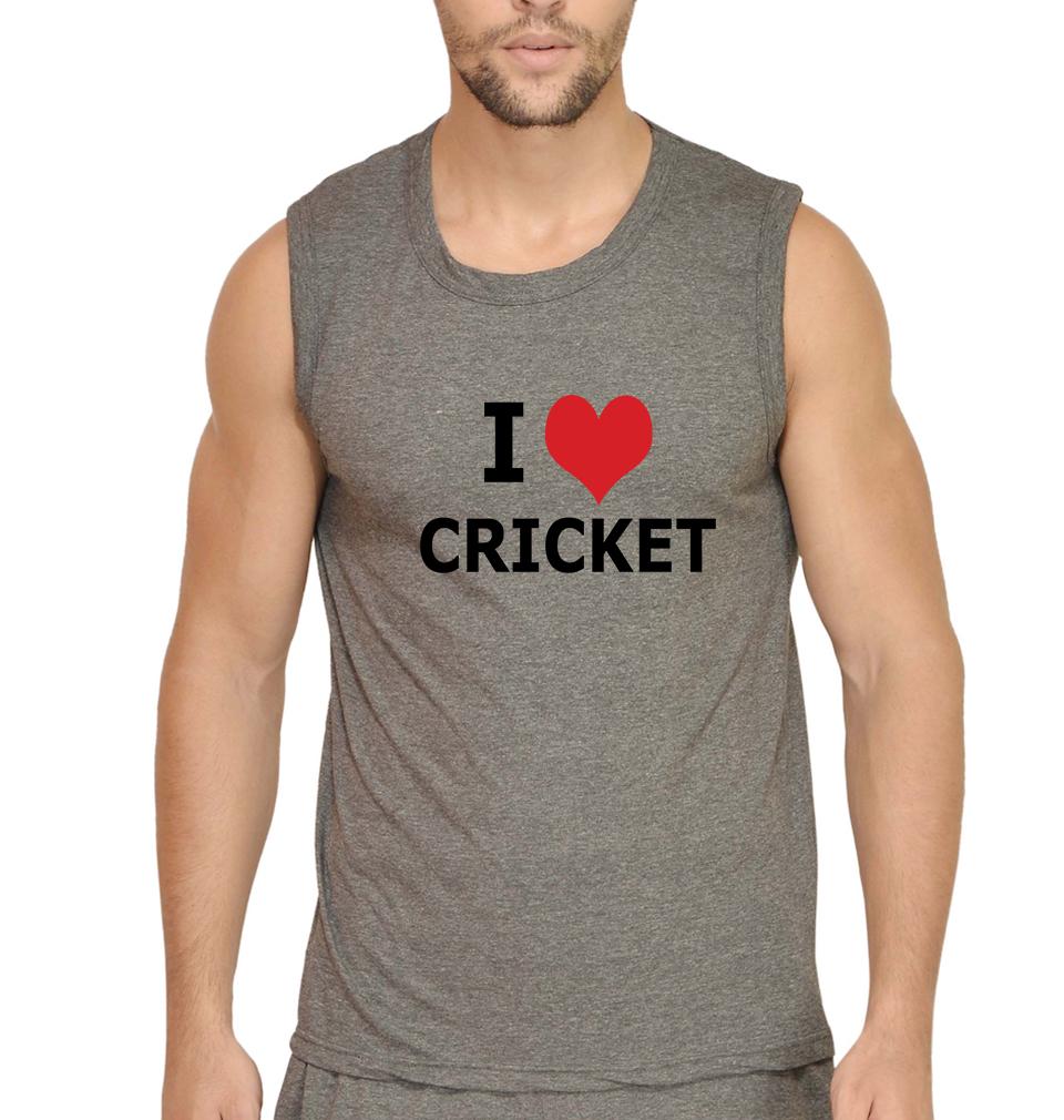 Love Cricket Men Sleeveless T-Shirts-FunkyTradition