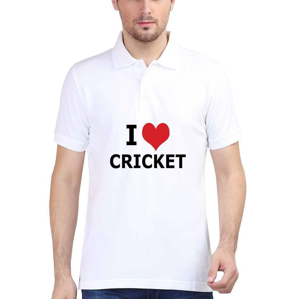 Love Cricket Half Sleeves Polo T-shirt For Men -FunkyTradition