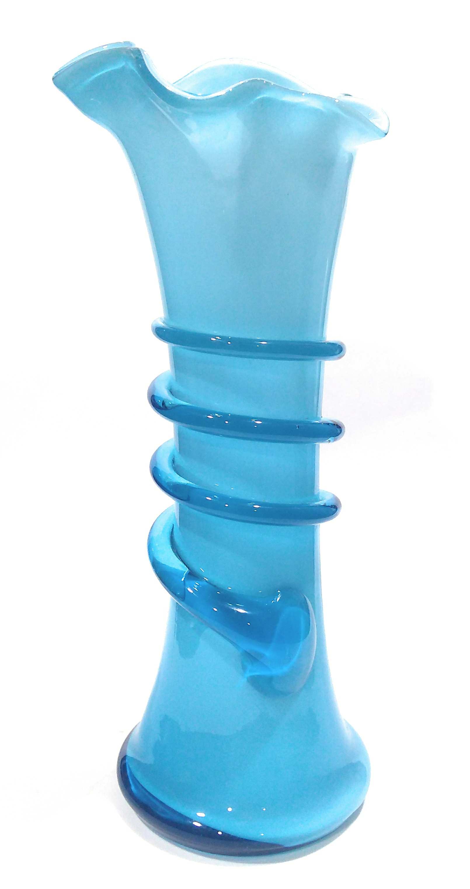 Light Blue Modern Glass Vase Home Decor
