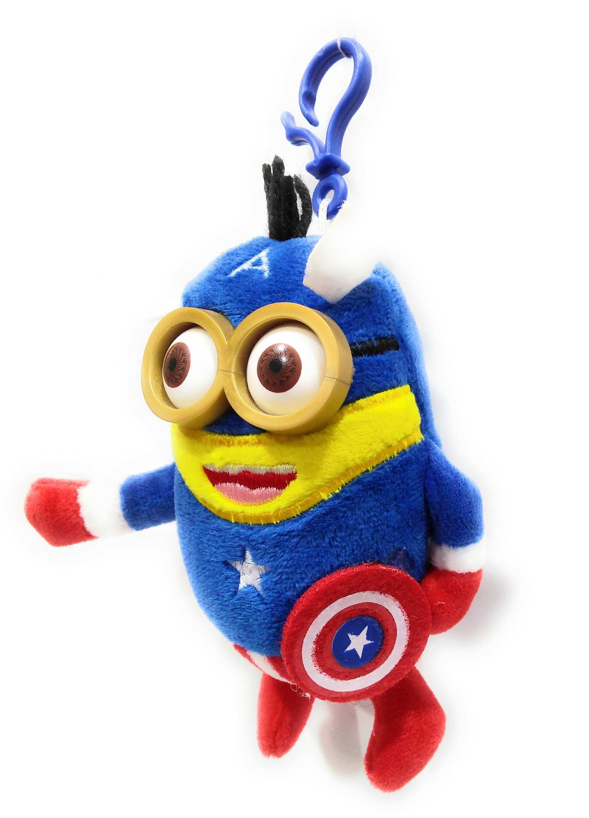 Minions Superhero Soft Toy-Captain America-Hanging Car Hook
