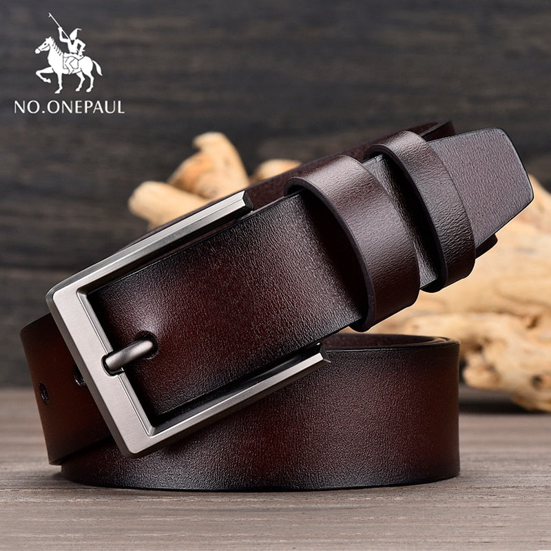 Premium Quality Pin Buckle Genuine Leather Belt For Men in Color Variant- FunkyTradition