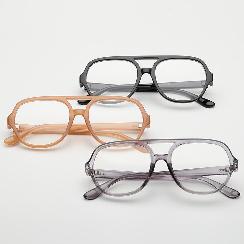 Retro Oversize Square Glasses Frame Classic Flat Light For Men And Women -FunkyTradition