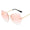 Stylish Hexagon Rim Less Transparent Sunglasses For Women-FunkyTradition