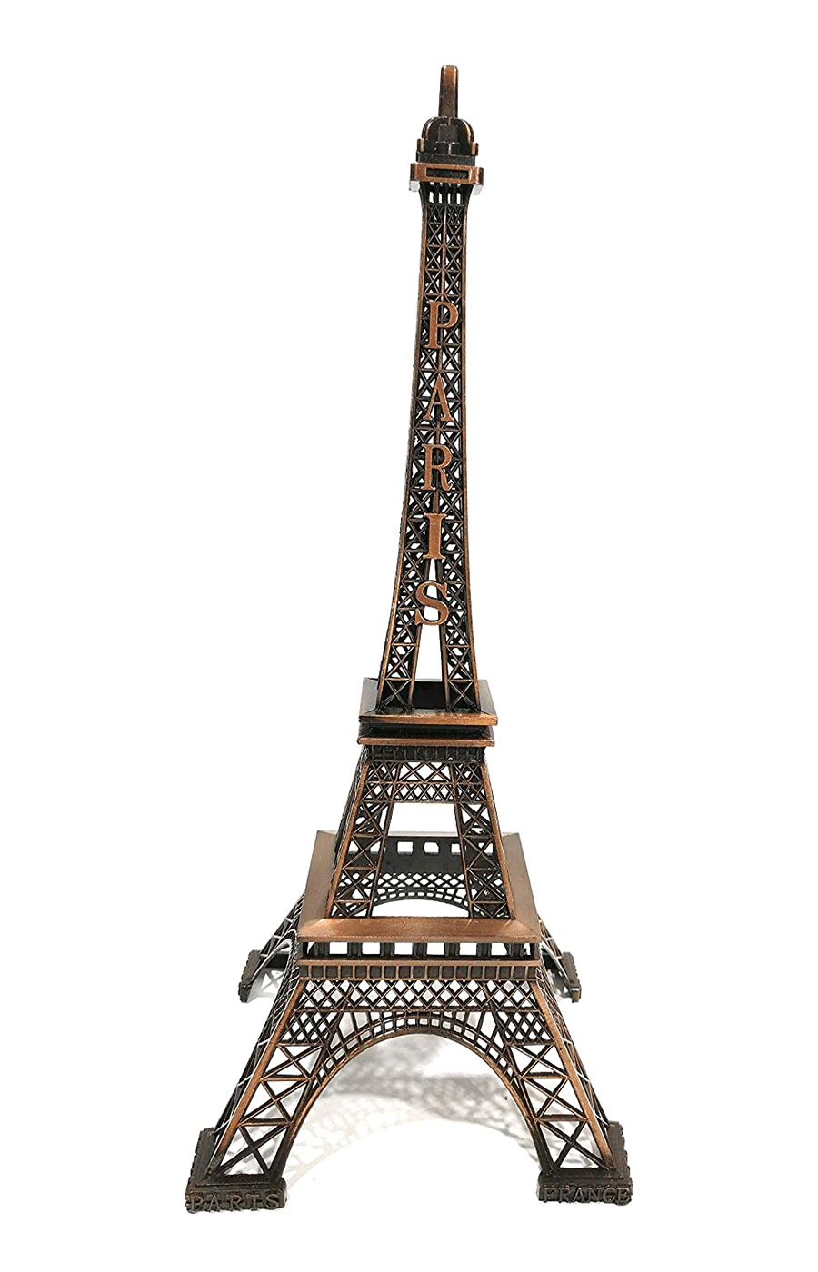 FunkyTradition 33 CM Tall Eiffel Tower Statue Metal Showpiece in Copper Metal | Birthday Anniversary Gift and Home Office Decor 13" Tall
