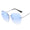 Stylish Hexagon Rim Less Transparent Sunglasses For Women-FunkyTradition