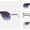 New Square Oversize Rimless Sunglasses For Men And Women -FunkyTradition