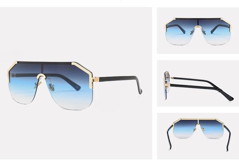 Oversized sunglasses Gucci Gold in Metal - 35860162