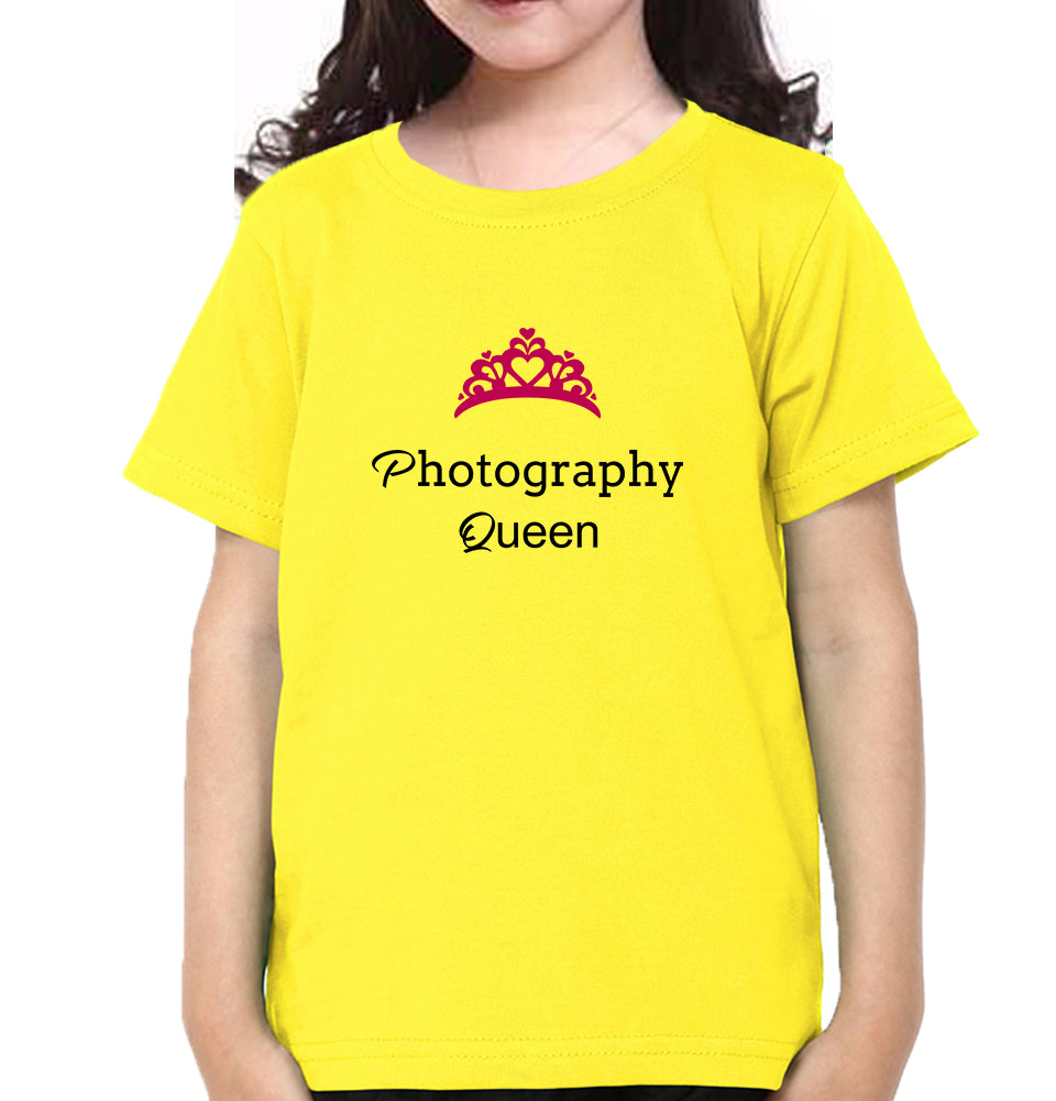 Photography Queen Half Sleeves T-Shirt For Girls -FunkyTradition