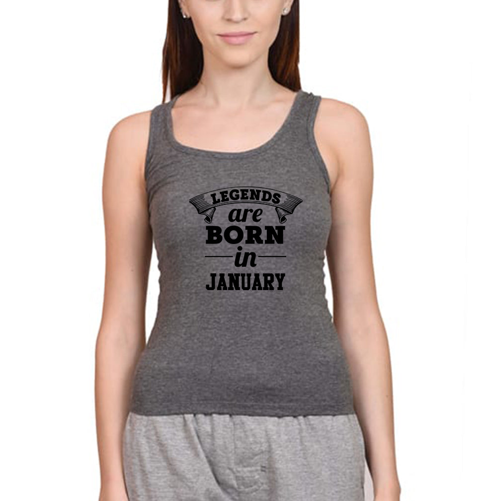 Legends are Born in January Women Tank Top-FunkyTradition