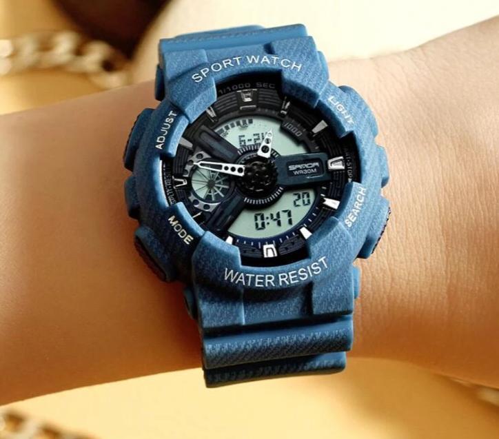 Acnos Premium Polyurethane Digital Men's Watch Shockproof Multi-Functional  Automatic Waterproof Sports Watch (Black Dial Black Colored Strap) :  Amazon.in: Fashion