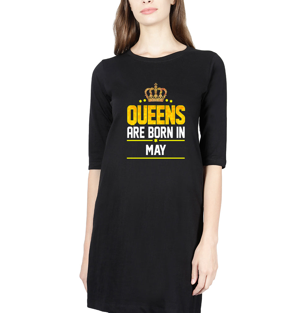 Queens Are Born In May Women Long Top-FunkyTradition
