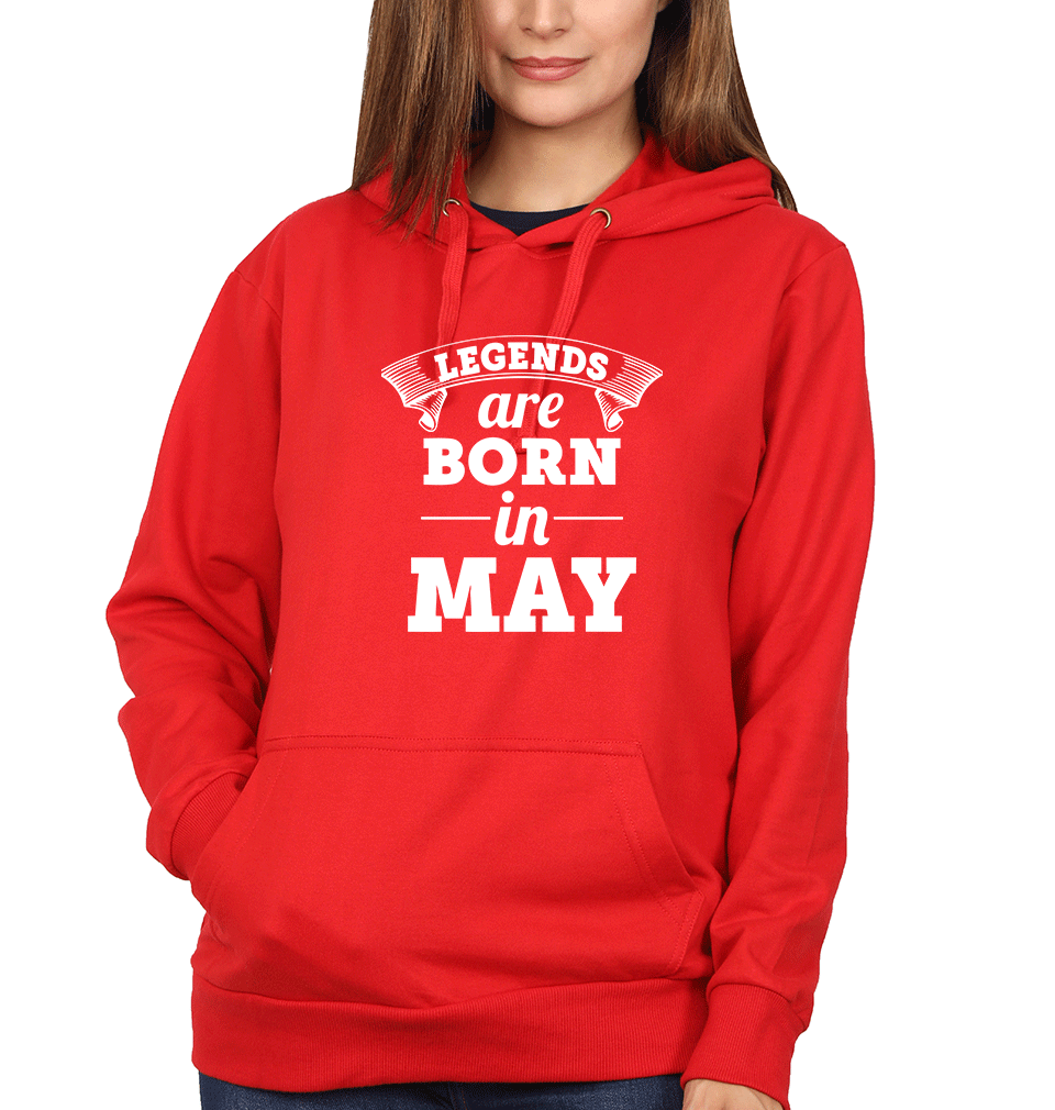 Legends are Born in May Hoodies for Women-FunkyTradition
