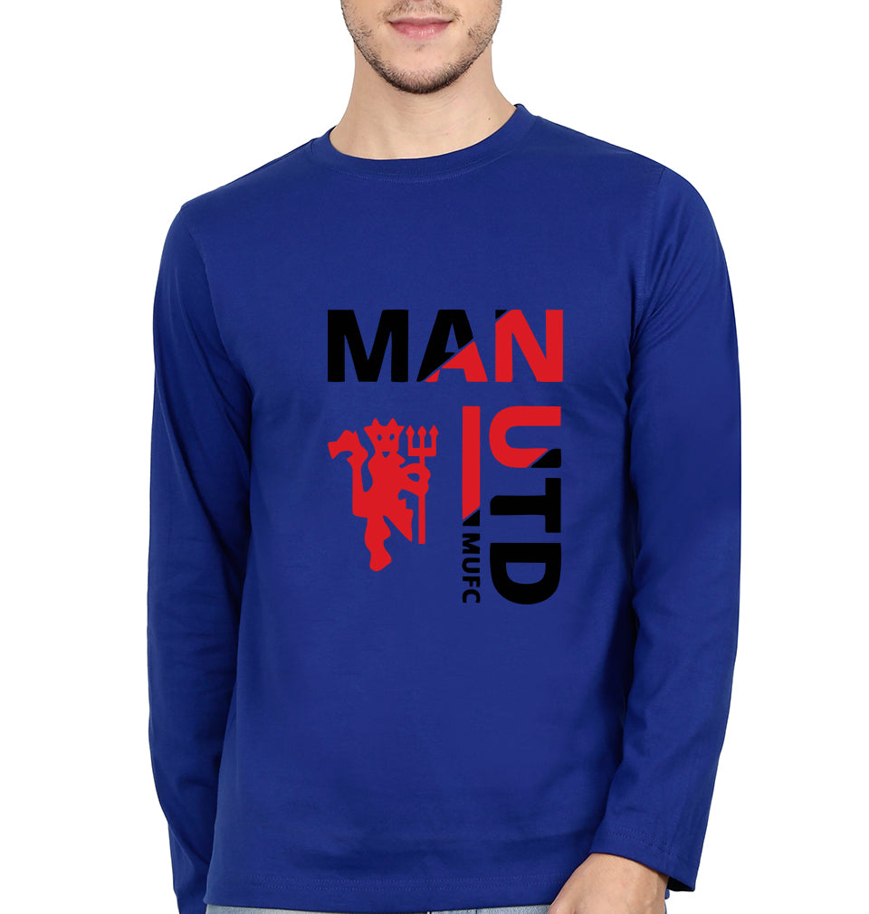 Manchester United Full Sleeves T-Shirt For Men-FunkyTradition