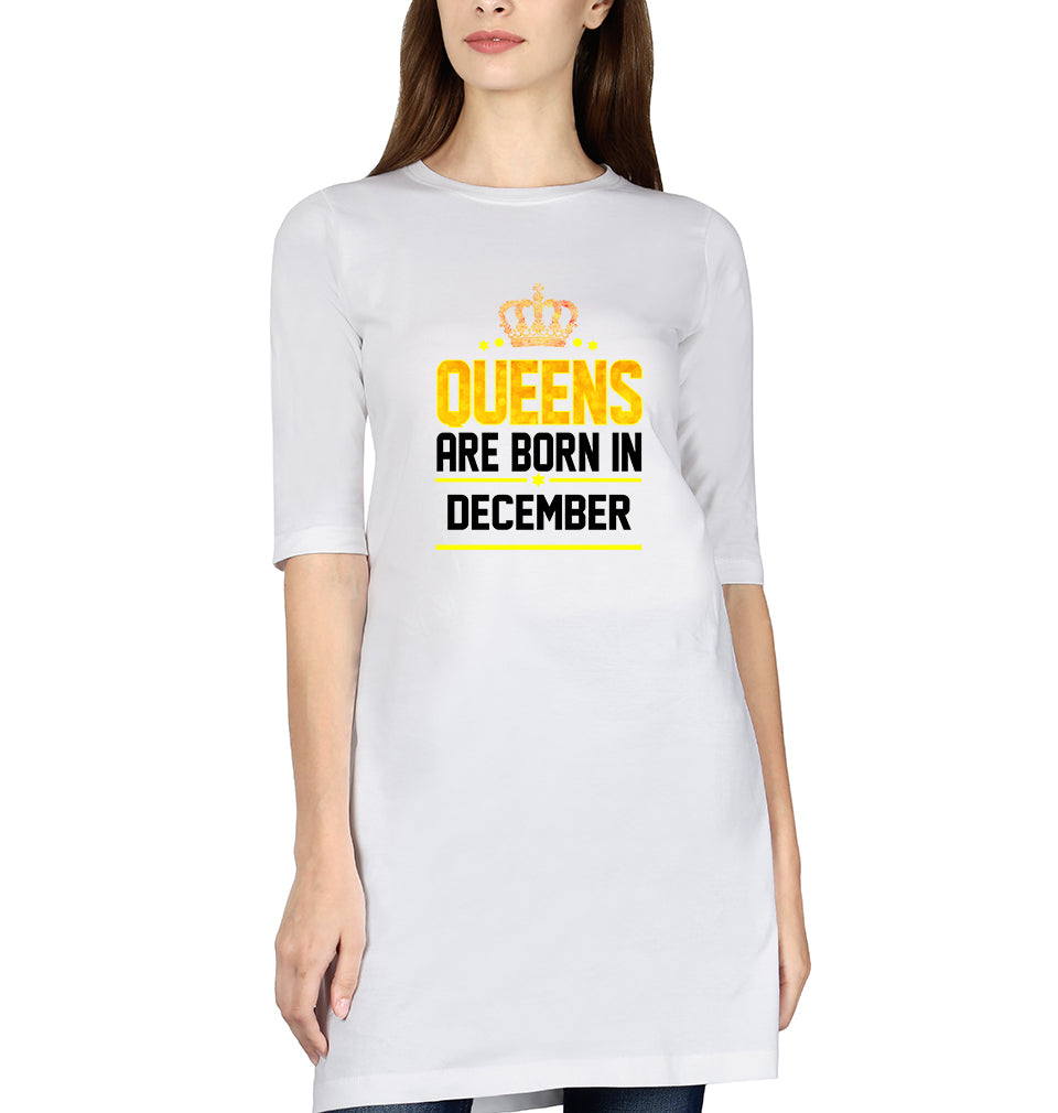 Queens Are Born In December Women Long Top-FunkyTradition