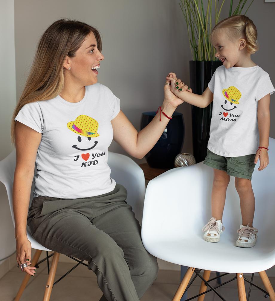 I Love You Mom I Love You Kid Mother and Daughter Matching T-Shirt- FunkyTradition