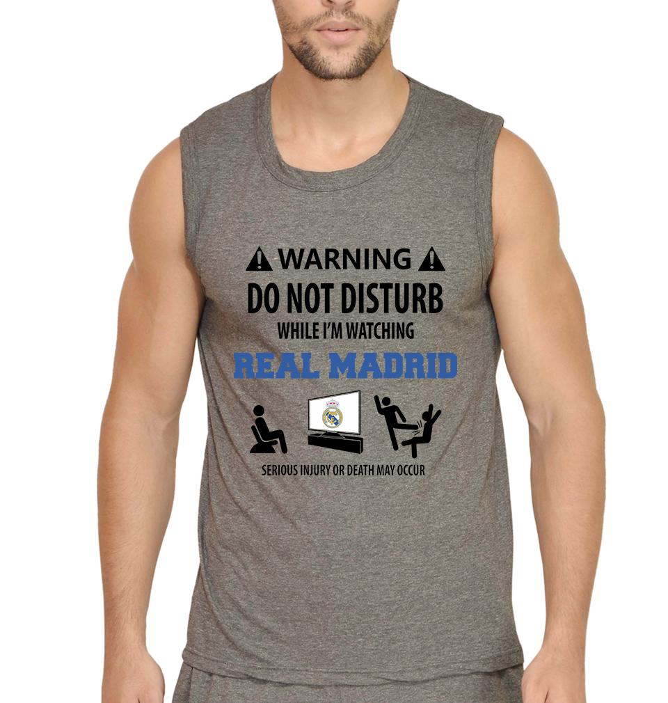 Warning Real Madrid Men Sleeveless T-Shirts-FunkyTradition