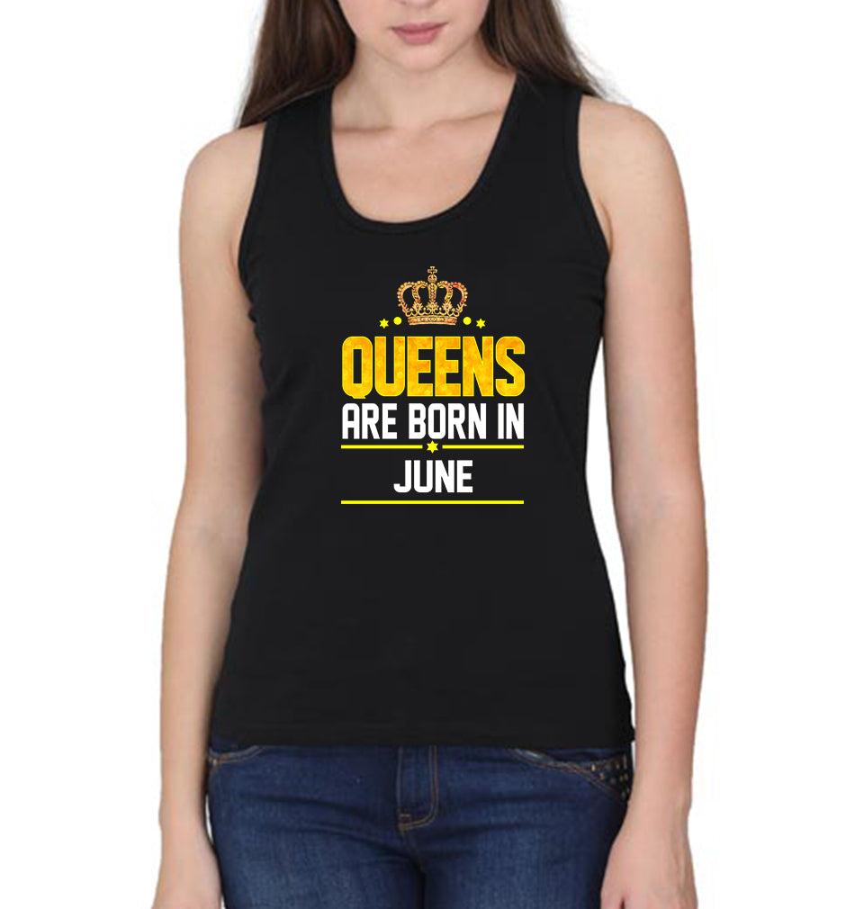 Queens Are Born In June Women Tank Top-FunkyTradition