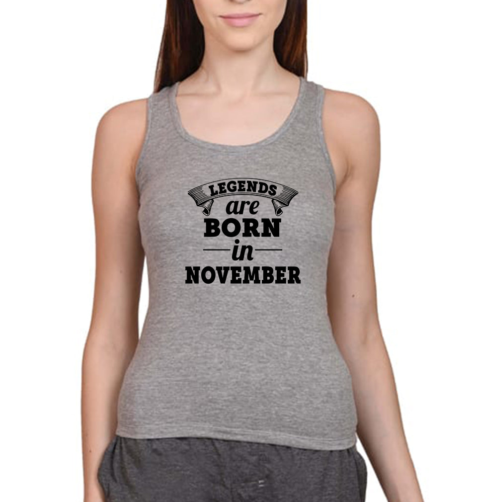 Legends are Born in November Women Tank Top-FunkyTradition