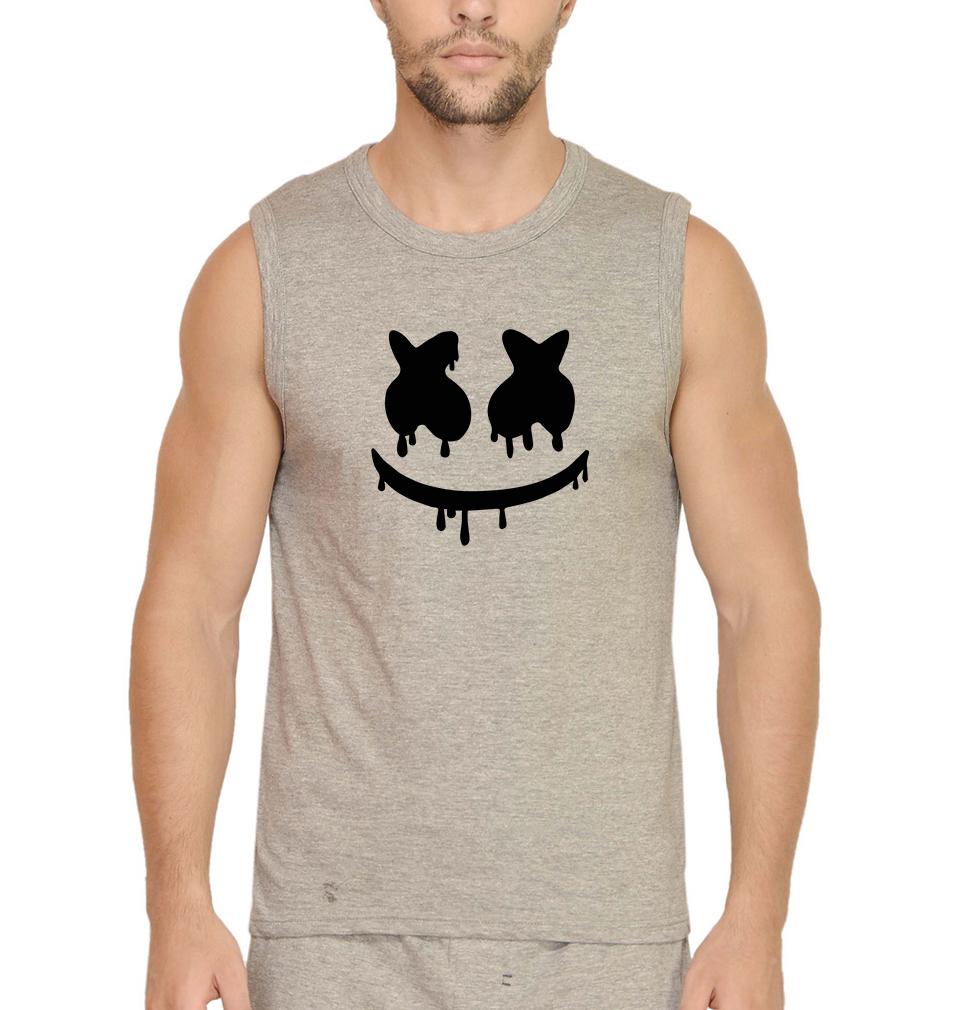 Marshmello Men Sleeveless T-Shirts-FunkyTradition