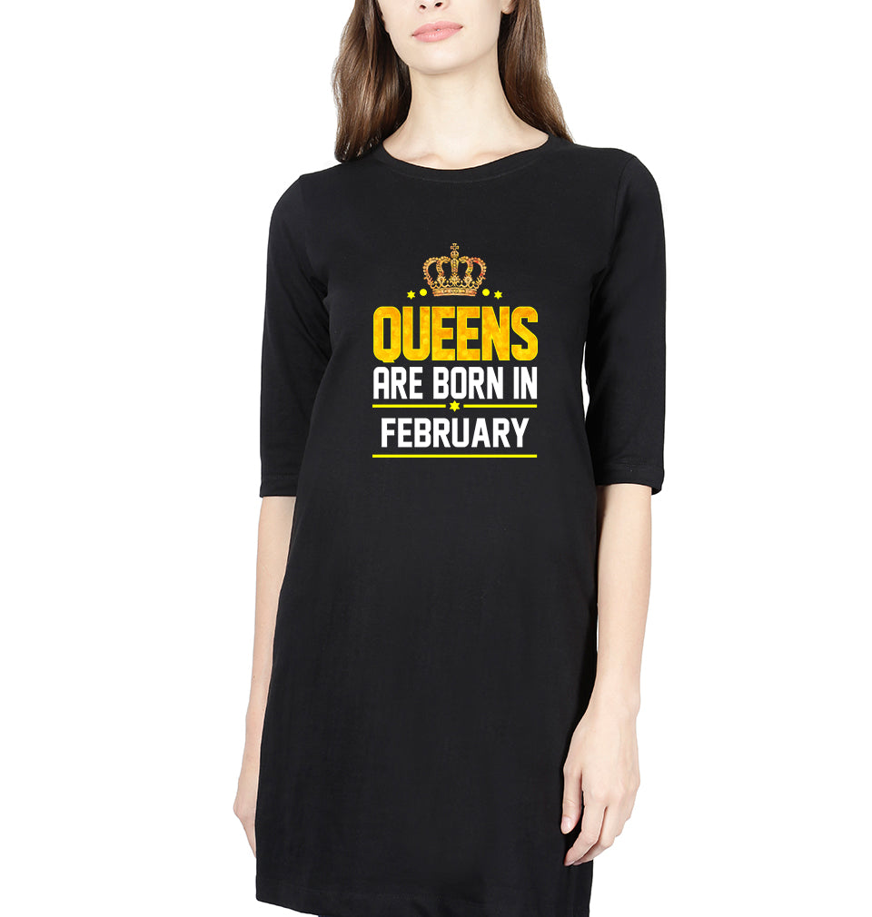Queens Are  Born In February Women Long Top-FunkyTradition