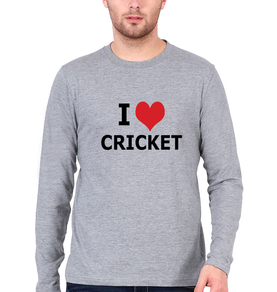 Love Cricket Full Sleeves T-Shirt For Men-FunkyTradition