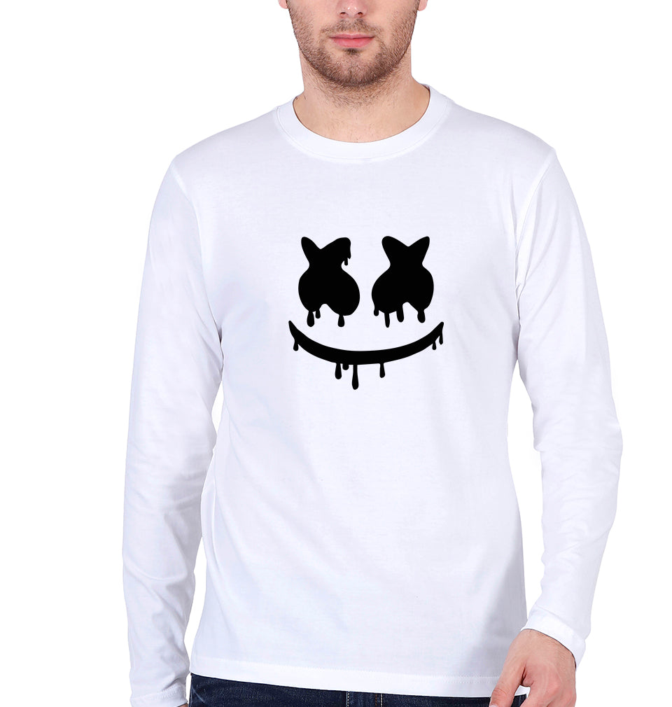 Marshmello Full Sleeves T-Shirt For Men-FunkyTradition