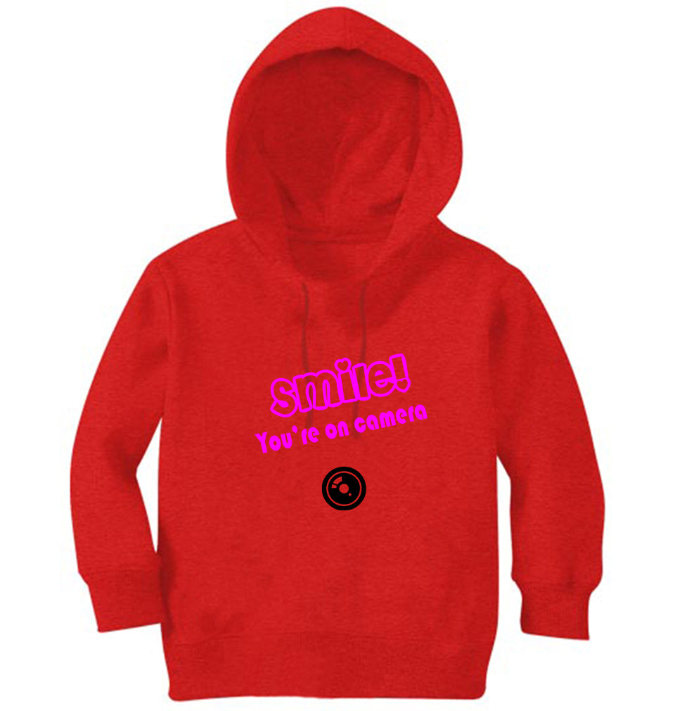 Smile U'R On Camera Hoodie For Girls -FunkyTradition