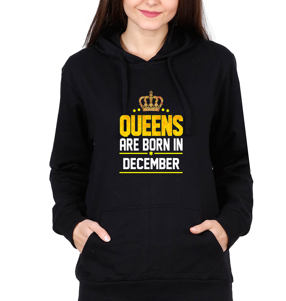 Queens Are Born In December Hoodies for Women-FunkyTradition