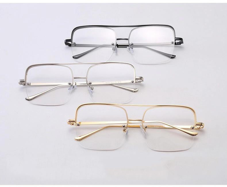 Square Glasses Frame Fashion Metal Eyewear Frame Men Women Optical - FunkyTradition