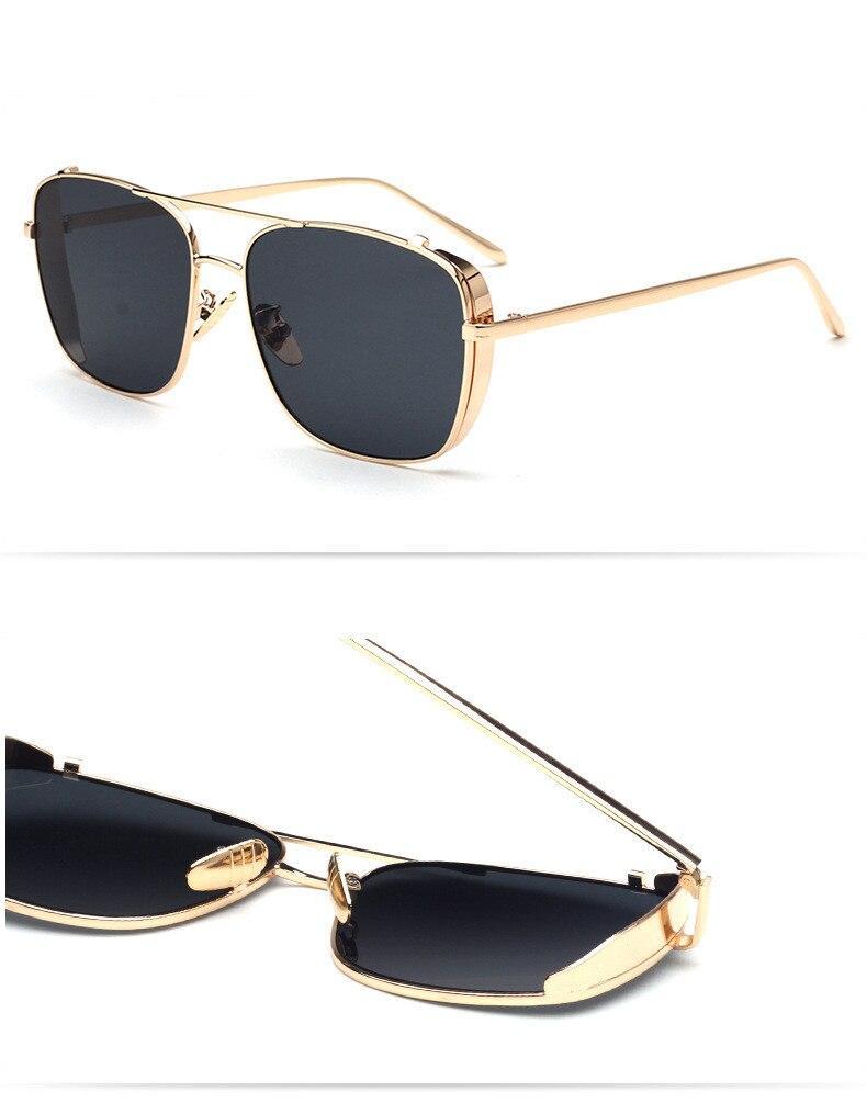 GREY JACK Square Polarized Metal Frame Sunglasses for Men Women Stylish  1276 – MySpecx
