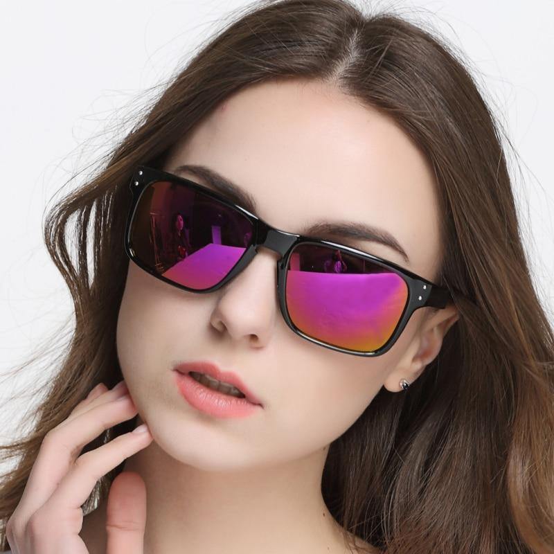 Stylish Purple Square Mirror Sunglasses For Women -FunkyTradition
