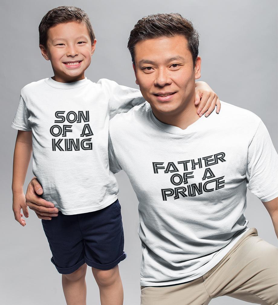 Father Of A Prince Son Of A King Father and Son Matching T-Shirt- FunkyTradition