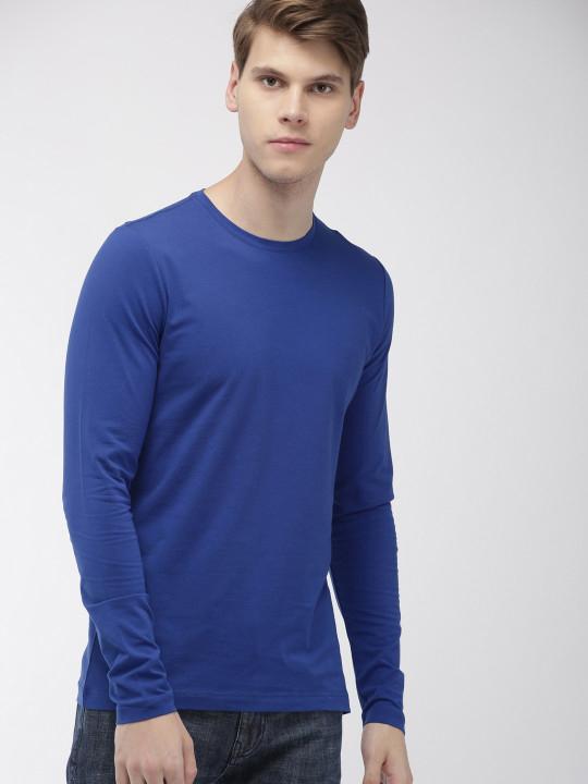 Plain royal blue Full Sleeves T-Shirt-FunkyTradition